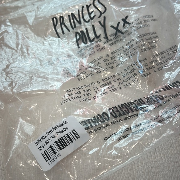 New With Tags Princess Polly Nellie Maxi Polka Dot Dress Size 8 - Picture 6 of 7